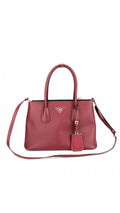 Prada Double Saffiano Medium Shoulder Bag - Red
