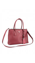 Prada Double Saffiano Medium Shoulder Bag - Red