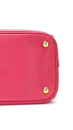 Prada Galleria Double Zip Saffiano Lux Tote - Pink