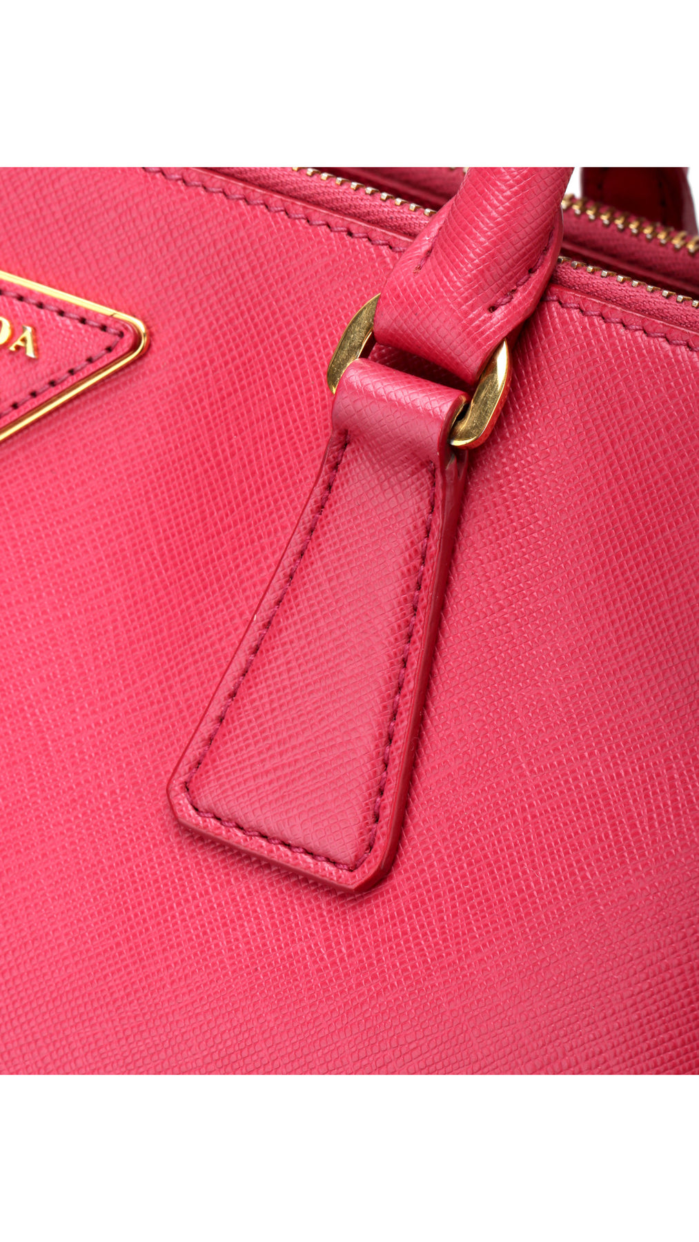 Prada Galleria Double Zip Saffiano Lux Tote - Pink