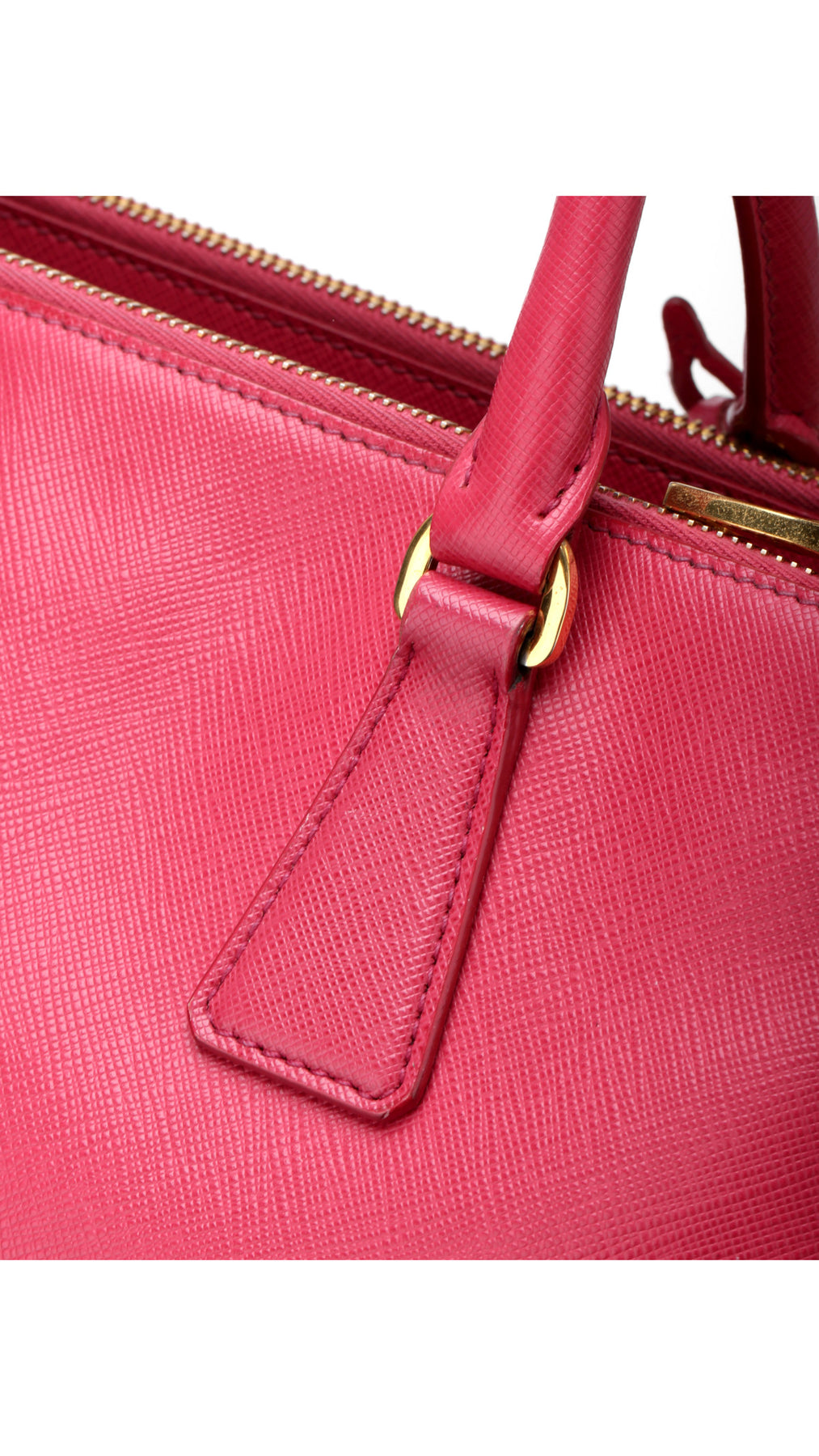 Prada Galleria Double Zip Saffiano Lux Tote - Pink