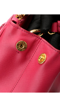 Prada Galleria Double Zip Saffiano Lux Tote - Pink