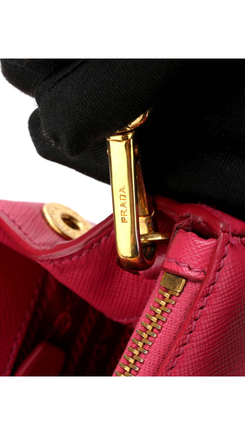 Prada Galleria Double Zip Saffiano Lux Tote - Pink