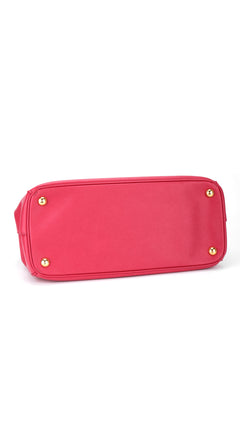 Prada Galleria Double Zip Saffiano Lux Tote - Pink