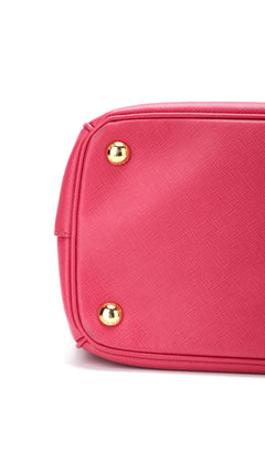 Prada Galleria Double Zip Saffiano Lux Tote - Pink