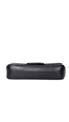 Prada Gaufre Chain Nappa Shoulder Bag - Black