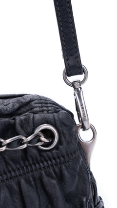 Prada Gaufre Shoulder Bag - Black