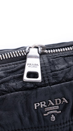 Prada Gaufre Shoulder Bag - Black