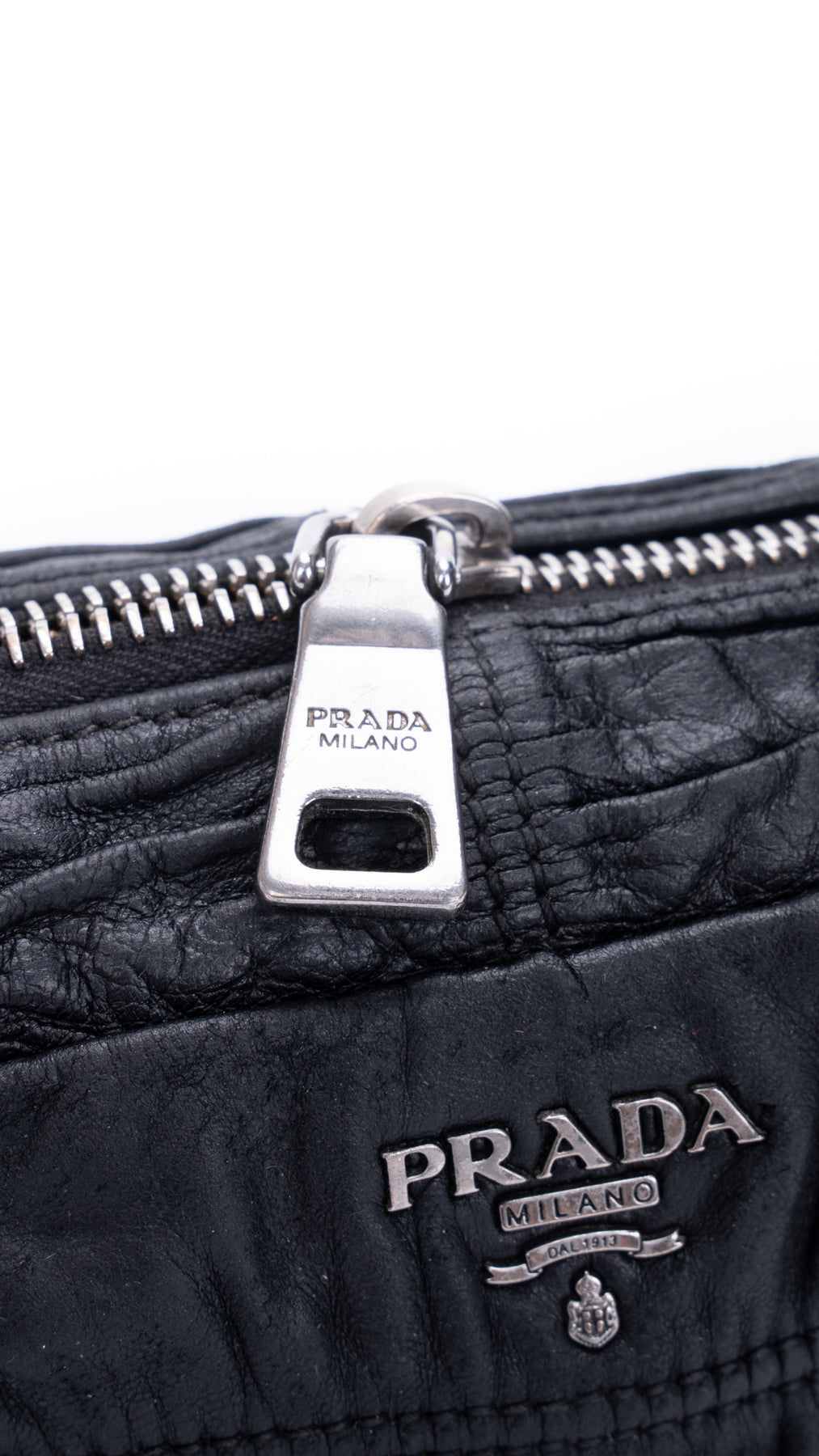 Prada Gaufre Shoulder Bag - Black