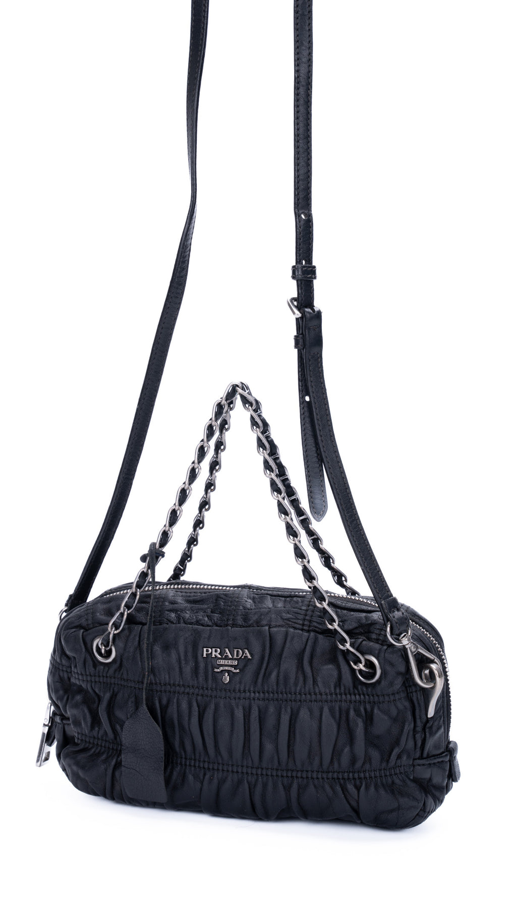 Prada Gaufre Shoulder Bag - Black
