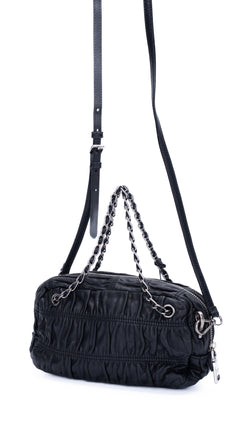 Prada Gaufre Shoulder Bag - Black