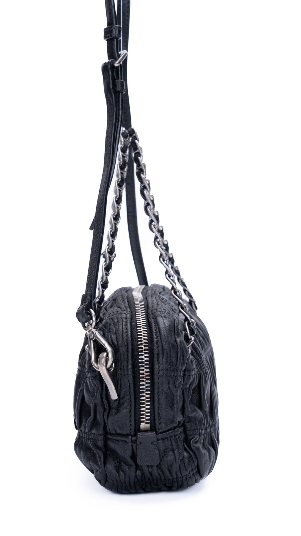 Prada Gaufre Shoulder Bag - Black