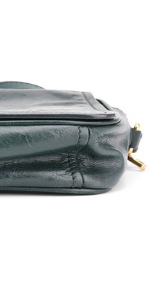 Prada Logo Crossbody Bag - Dark Green