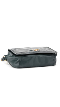 Prada Logo Crossbody Bag - Dark Green