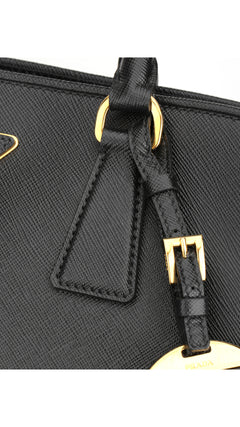Prada Saffiano Lux Large Shoulder Bag - Black