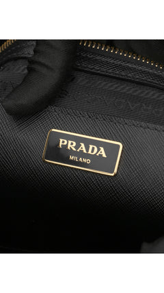 Prada Saffiano Lux Large Shoulder Bag - Black