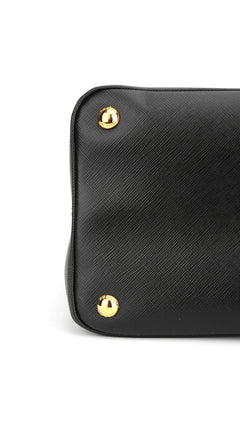 Prada Saffiano Lux Large Shoulder Bag - Black