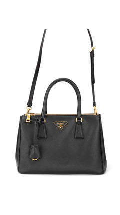 Prada Saffiano Lux Shoulder Bag Small - Black