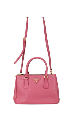 Prada Saffiano Lux Shoulder Bag Small - Pink