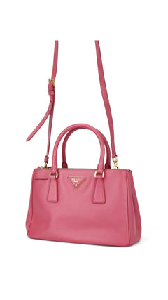 Prada Saffiano Lux Shoulder Bag Small - Pink