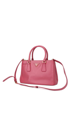 Prada Saffiano Lux Shoulder Bag Small - Pink