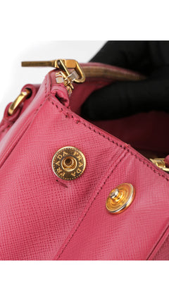 Prada Saffiano Lux Shoulder Bag Small - Pink