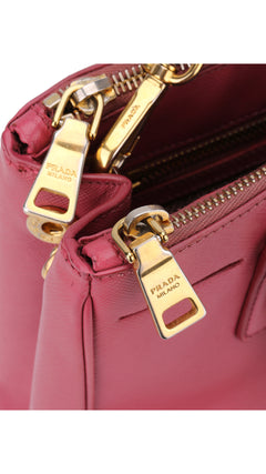 Prada Saffiano Lux Shoulder Bag Small - Pink