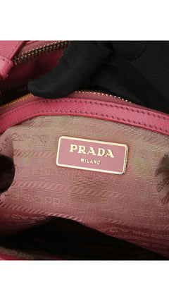 Prada Saffiano Lux Shoulder Bag Small - Pink