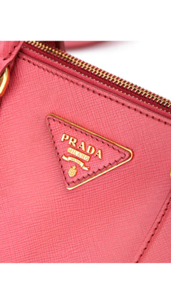 Prada Saffiano Lux Shoulder Bag Small - Pink