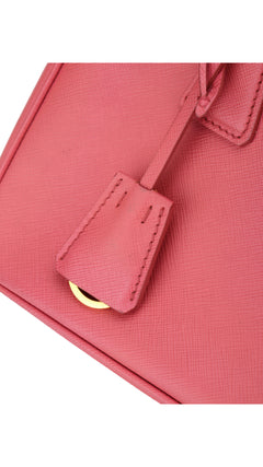 Prada Saffiano Lux Shoulder Bag Small - Pink