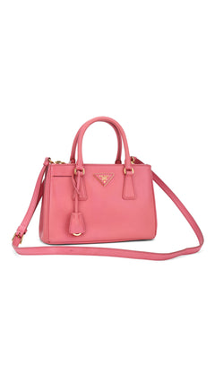 Prada Saffiano Lux Shoulder Bag Small - Pink
