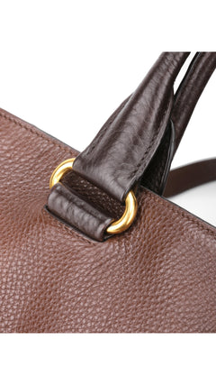 Prada Vitello Daino Tote Bag 2 - Brown