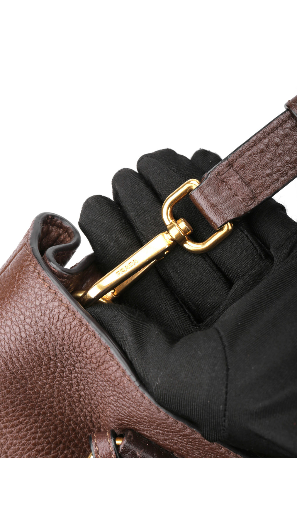 Prada Vitello Daino Tote Bag 2 - Brown