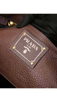 Prada Vitello Daino Tote Bag 2 - Brown