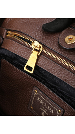 Prada Vitello Daino Tote Bag 2 - Brown