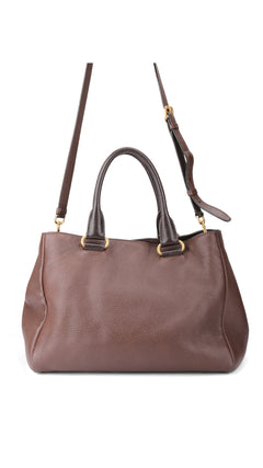 Prada Vitello Daino Tote Bag 2 - Brown