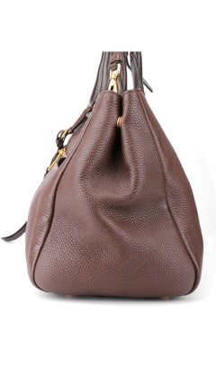 Prada Vitello Daino Tote Bag 2 - Brown