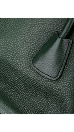 Prada Vitello Daino Tote Shoulder Bag - Green