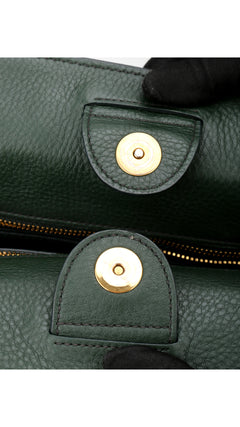 Prada Vitello Daino Tote Shoulder Bag - Green