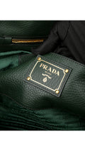 Prada Vitello Daino Tote Shoulder Bag - Green