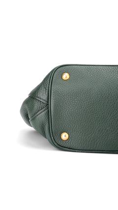 Prada Vitello Daino Tote Shoulder Bag - Green
