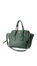 Prada Vitello Daino Tote Shoulder Bag - Green