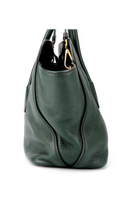Prada Vitello Daino Tote Shoulder Bag - Green