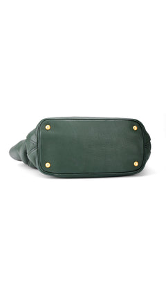 Prada Vitello Daino Tote Shoulder Bag - Green