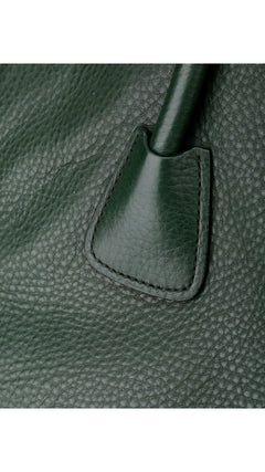 Prada Vitello Daino Tote Shoulder Bag - Green