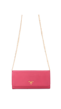 Prada Wallet Saffiano - Pink