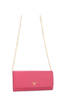 Prada Wallet Saffiano - Pink