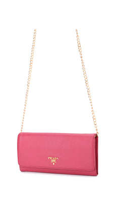 Prada Wallet Saffiano - Pink