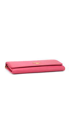 Prada Wallet Saffiano - Pink
