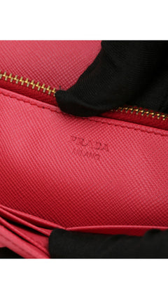 Prada Wallet On Chain Crossbody Bag - Coral Rose